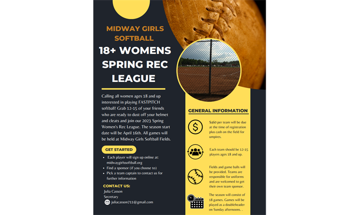 New 18+ Women's Rec League